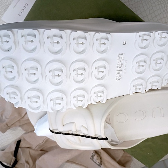 Gucci Interlocking G Sandal Off-White Platform Slide 692845 JF000 9110 S… - Picture 9 of 16